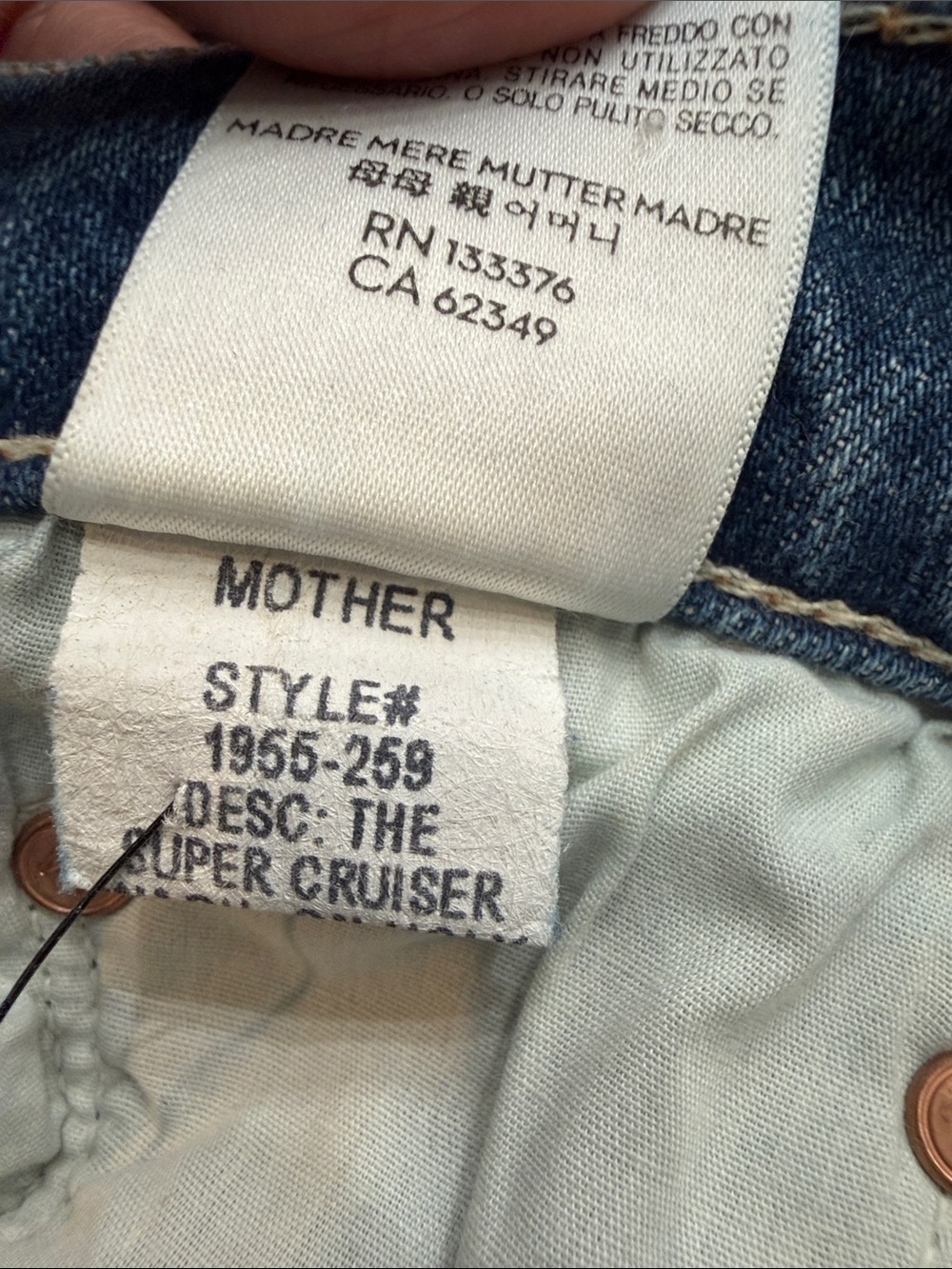 MOTHER Blue Distressed Flare Jeans - Picture 13 of 15